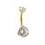 Piercing Umbigo Supreme | Tit. PVD Gold - Imagem 1