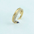 Segmento Cravejado Duplo Liso | Tit. PVD Gold | Piercing de Argola - Imagem 2