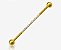 Transversal com Zircônias | Tit. PVD Gold | Piercing de Orelha - Imagem 1