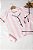 PIJAMA AMERICANO CURTO ESTAMPADO - LISTRA ROSA/BRANCO - Imagem 4