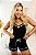 PIJAMA FEMININO ALÇA CANELADO JULLY - PRETO - Imagem 1