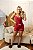 PIJAMA FEMININO ALÇA CANELADO JULLY - VERMELHO CEREJA - Imagem 2