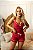 PIJAMA FEMININO ALÇA CANELADO JULLY - VERMELHO CEREJA - Imagem 1
