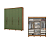 ROUPEIRO HENN LESTER D328-216 6 PORTAS 4 GAVETAS NATURE/VERDE HP - Imagem 2