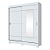 ROPEIRO BRIZ B66-66 02 PORTAS DESLIZANTE BRANCO/BRANCO/ROSA CHA - Imagem 2