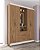 Guarda Roupa 4 Portas 2 Gavetas Capelinha Atualle Canelato Rustico  Nat. Off White - Imagem 1