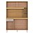 Armario Cozinha Kit Duda 120cm Com 5 Portas E 1 Gaveta Cor Damasco/off White - Imagem 3