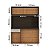 Armario Cozinha Kit Duda 120cm Com 5 Portas E 1 Gaveta Cor Chocolate/off White - Imagem 3