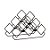 Adega Decorativa Triangular De Bancada até 6 Garrafas Preta - Imagem 1
