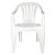 Cadeira Poltrona Plástica Com Apoio De Braço Branca Mor - Imagem 2