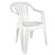 Cadeira Poltrona Plástica Com Apoio De Braço Branca Mor - Imagem 1