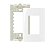 Placa e Suporte 4×2 Pol 3 postos Branco Sleek Margirius - Imagem 1