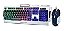 Kit Gamer Teclado E Mouse LED RGB Semi Mecânico Com Mousepad BK-G3000 Exbom - Imagem 2