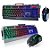 Kit Gamer Teclado E Mouse LED RGB Semi Mecânico Com Mousepad BK-G3000 Exbom - Imagem 1