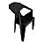 Kit Mesa Quadrada Monobloco Preto Com 4 Cadeiras Futurista - Imagem 5