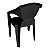 Kit Mesa Quadrada Monobloco Preto Com 4 Cadeiras Futurista - Imagem 6