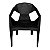 Kit Mesa Quadrada Monobloco Preto Com 4 Cadeiras Futurista - Imagem 3