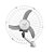 Ventilador De Parede 60Cm 160W Bivolt Twister Cores Arge - Imagem 3