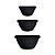 3 Vasos De Parede Em Plástico 2,8L 1,6L E 820ml Preto Ariplas - Imagem 1