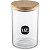 Porta Mantimentos Vidro Borossilicato Tampa Bambu 900ml - Imagem 1