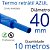 Termo retrátil Azul Ø 40mm diametro 600V até 1KV - Profissional anti-chamas. - Imagem 1