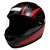 Capacete Sky Apolo Preto Fosco, Transf Vermelho 60 - Imagem 1