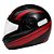 Capacete Sky Apolo Preto Fosco, Transf Vermelho 56 - Imagem 2