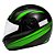 Capacete Sky Apolo Preto Fosco, Transf Verde 62 - Imagem 2