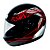 Capacete Sky Antares Preto Brilho, Transf Vermelho 62 - Imagem 2