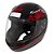 Capacete Sky Antares Preto Brilho, Transf Vermelho 58 - Imagem 1