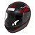 Capacete Sky Antares Preto Fosco,transf Vermelho 62 - Imagem 1