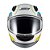 Capacete Sky Two Anos 90 Branco Brilho Transf Azul/amarel 60 - Imagem 2