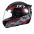 Capacete Sky Two Cyber Snake Preto Brilho Transf Vermelho 62 - Imagem 1