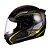 Capacete Sky Two Soldier Preto Brilho Transf Amarelo 60 - Imagem 1