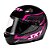 Capacete Sky Gamma Preto Brilho Transf Rosa 62 - Imagem 1