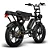 Bicicleta Elétrica V8 Fat Bike 750 Watts 48v Bateria Lítio - Imagem 2