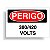 Perigo 380 / 420 volts com opção em vinil adesivo ou placa - Imagem 1