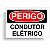 Perigo condutor elétrico com opção em vinil adesivo ou placa - Imagem 1