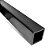 Perfil plástico tubo quadrado 22x22 mm 2 mm PVC preto - Imagem 1