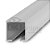 Perfil plástico trilho 12x12 mm abertura de 2 mm em PS (poliestireno) branco barra 3 metros - Imagem 1