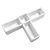 Conector T branco para estruturas de placas e cavaletes Pct com 10 unds - Imagem 3