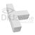 Conector T branco para estruturas de placas e cavaletes Pct com 10 unds - Imagem 3