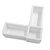 Conector L branco para estruturas de placas e cavaletes metalon 20x20 mm - Imagem 3