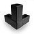 Conector Y preto para estruturas de metalon 20x20 mm - Imagem 3