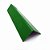 Perfil plástico L cantoneira 35x35 mm em PVC verde bandeira - Imagem 1