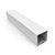 Perfil tubo quadrado em PVC branco 22x22 mm barra com 2 metros - Imagem 1