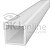 Perfil tubo quadrado em PVC branco 22x22 mm barra com 2 metros - Imagem 1