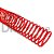 Espiral PVC para encadernação 14 mm vermelho pacote com 100 unidades - ideal para 85 folhas - Imagem 1