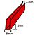 Perfil plástico U 13x8 mm em PS (poliestireno) - Imagem 2
