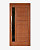 Porta pivotante horizontal com visor 100 x 210cm em Ipê Extra - Imagem 1